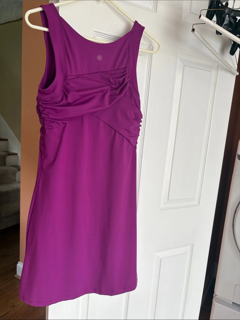 Athleta Purple Ruched Tank Dress